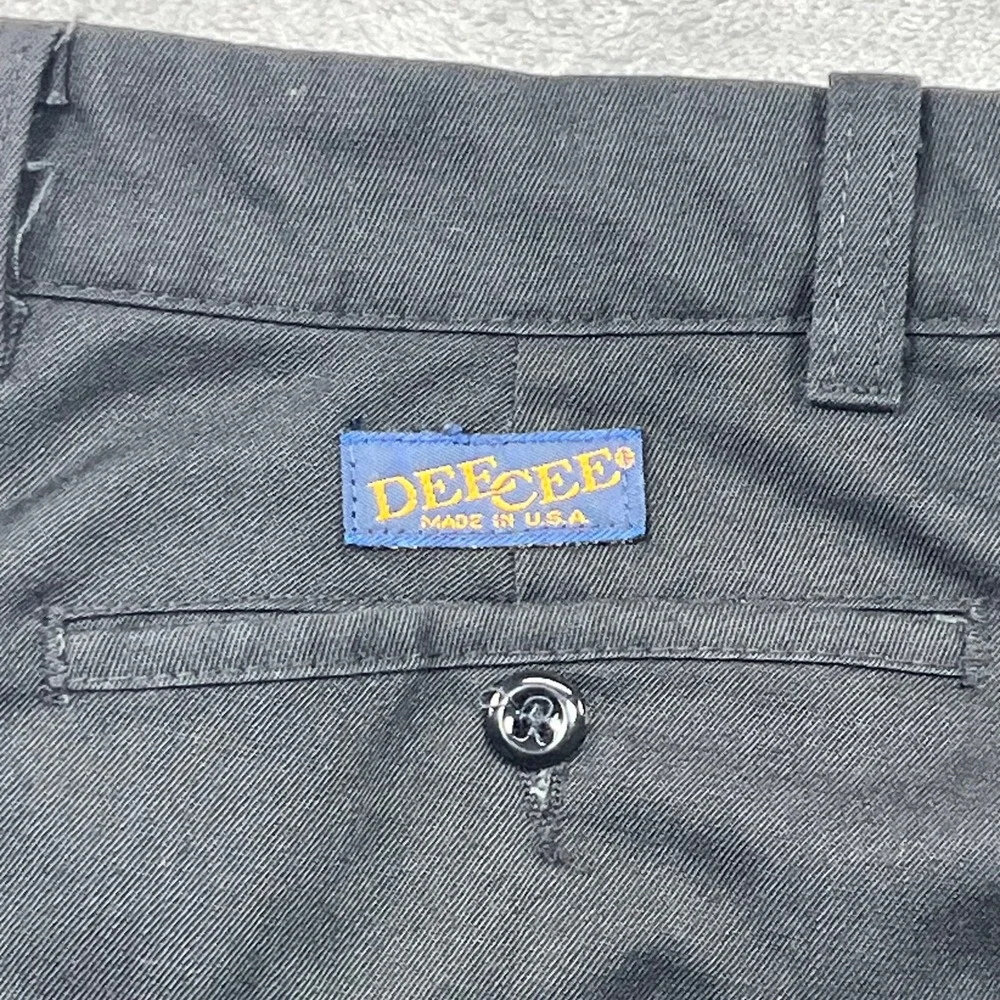 Dee Cee Work Trousers Mens 37x30 Black Vintage Made in USA Straight Leg Pants